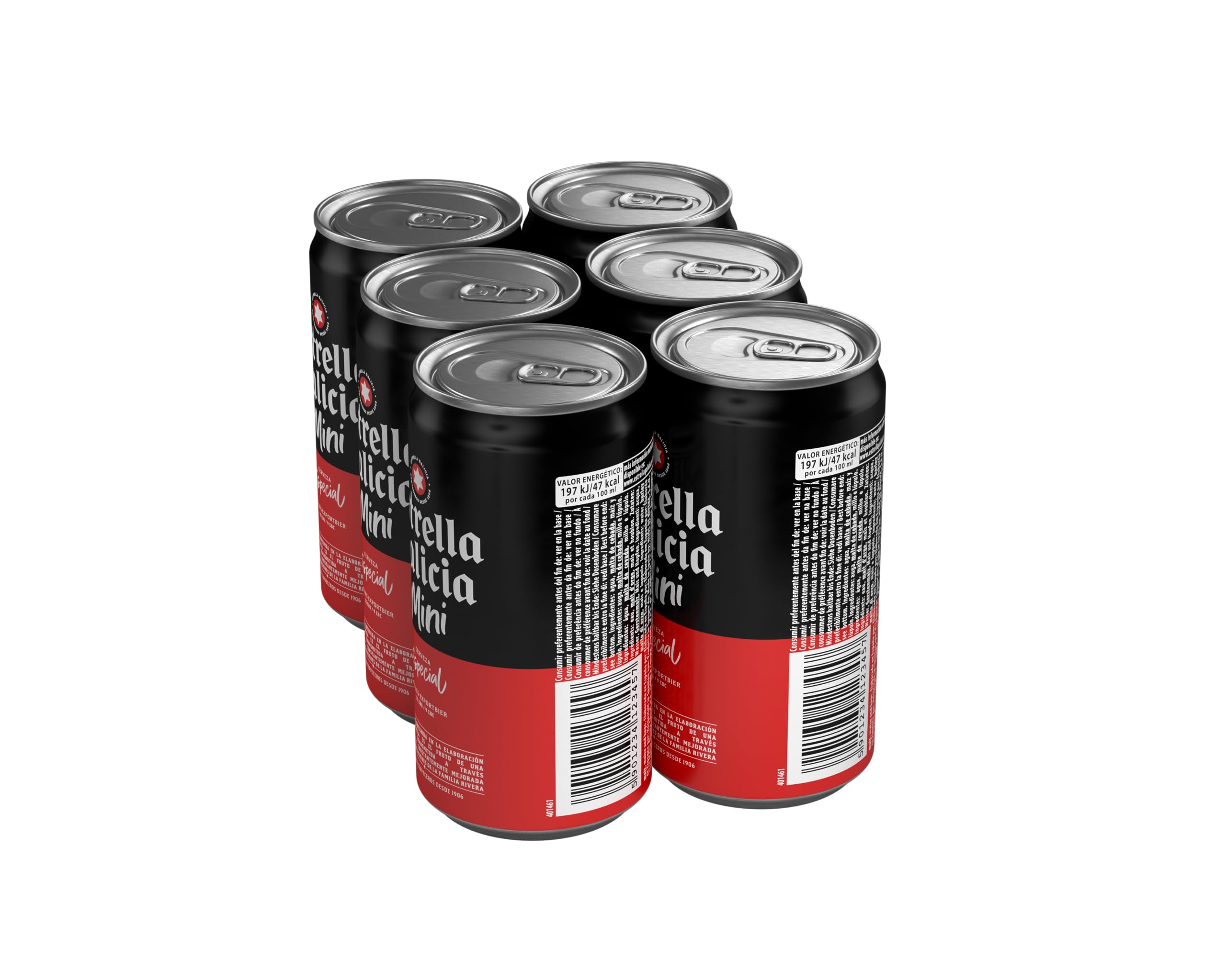 Estrella Galicia Especial Mini Cerveza Lager Premium Pack 24 Latas x 25 cl 5,5% Vol.