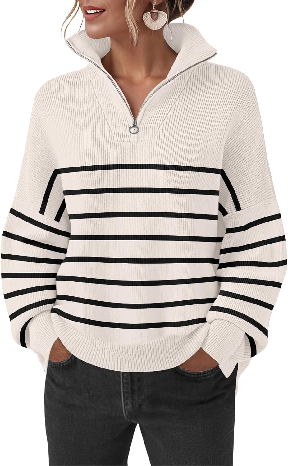 Sweater for Women Winter Turtleneck Long Sleeve Pullover Tops Casual Oversized Knitted Sweaters