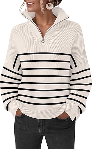 Suéter de invierno para mujer, cuello alto, manga larga, suéter casual de punto de gran tamaño