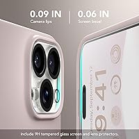 Vista 1106 de GONEZ Funda de silicona para iPhone 15 Pro Max, compatible con Magsafe, protector de cámara + protector de pantalla, forro de microfibra suave Negro