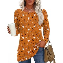 POPYOUNG Womens Tunic Tops to Wear with Leggings Fall Long Sleeve Crewneck Casual Blouse Winter Sweatshirt