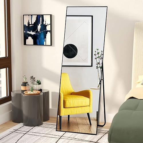 Miniatura 3 de MIRUO Espejo de 43 x 16 pulgadas espejo de pared de cuerpo completo espejo de baño para sala de estar decoración de pared espejo negro espejo para