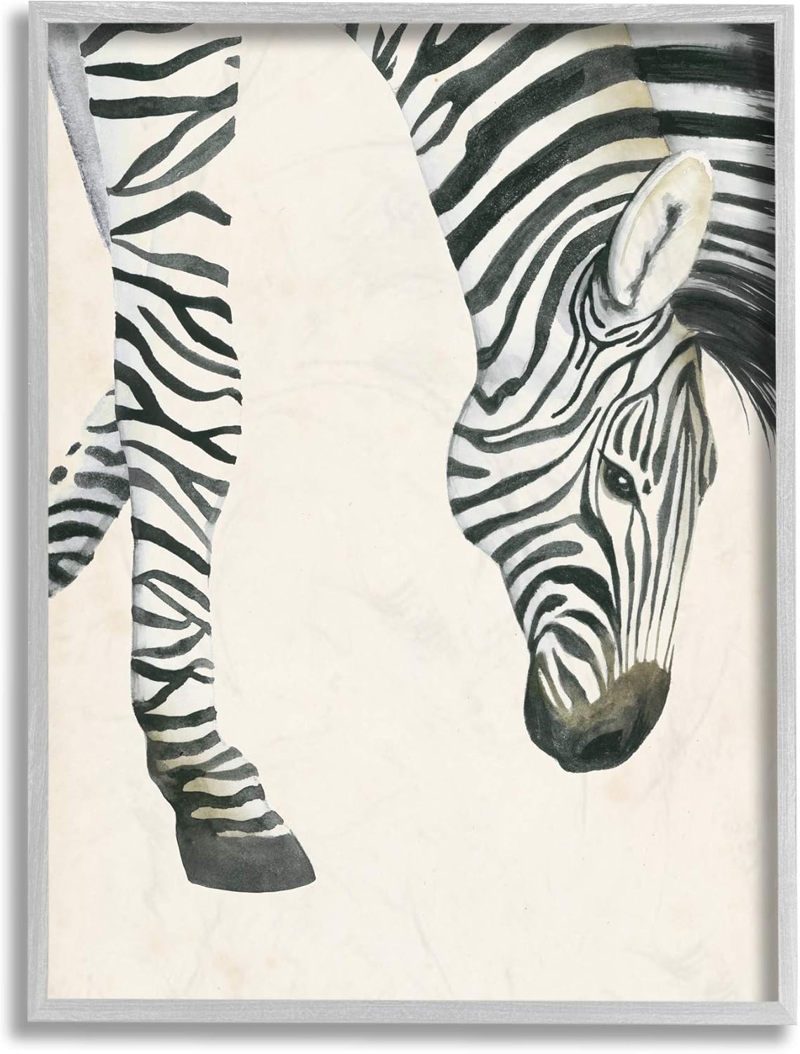Stupell Industries Zebra Grazing Striped Safari Animal Hoof Detail