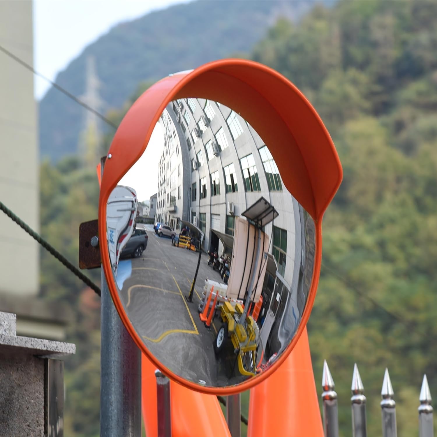 Miroir Convexe 80cm ZincOrange – Miroir De Sécurité Pour Angle Mort, Parking, Garage Et Entrepôt – Utilisation Intérieure & Extérieure