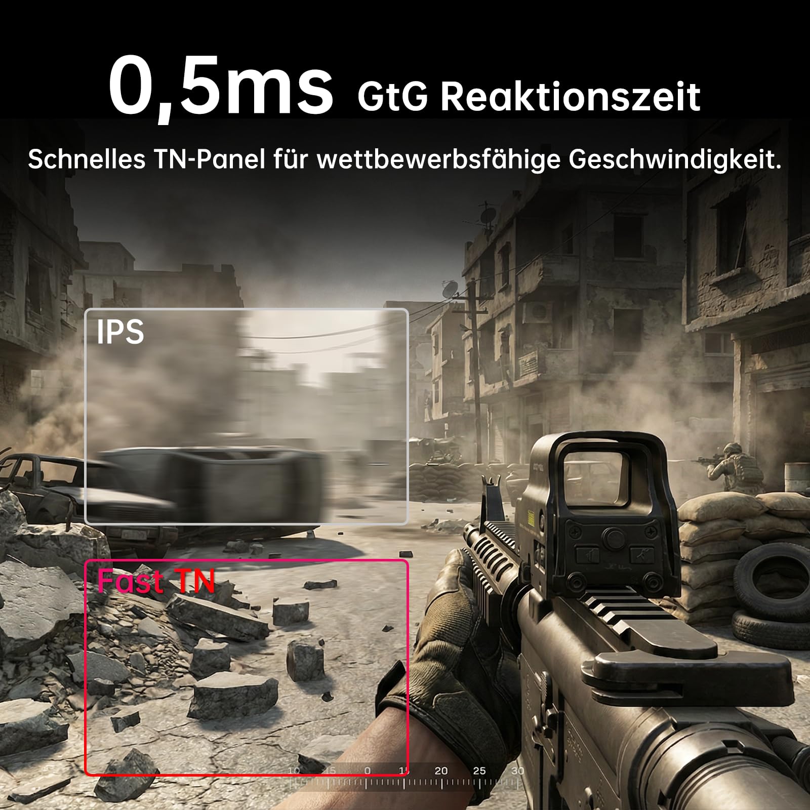 KTC 24,1 Zoll Gaming Monitor, 400Hz, Fast TN Panel, 1ms, FHD, 1000:1 Kontrast, Höhenverstellbarer Standfuß, HDMI & DP, Abnehmbare Blendschutzhaube, Integrierter Kopfhörerhalter, für E-Sports