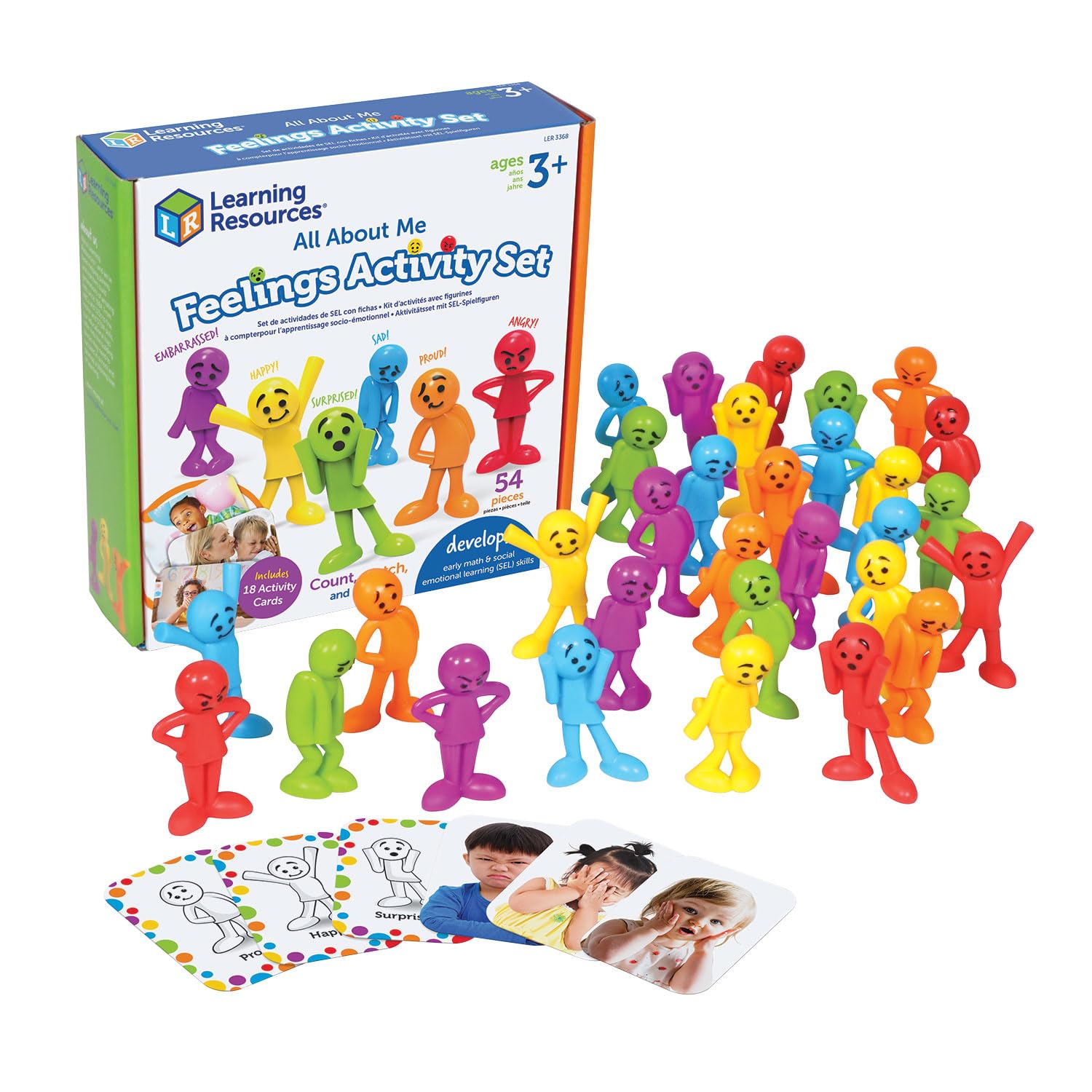 Learning Resources All About Me Aktivitätsset Gefühle – 54 Teile, ab 3 Jahren, sozio-emotionale Lernspiele für Kleinkinder, Kommunikationsspiele für Kinder, Mehrfarbig