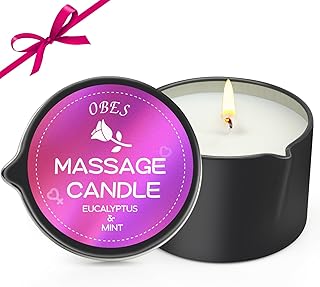 Soy Wax Warming Massage Candle for Relaxing and Skin Moisturizing, Scented Candles for Couples, Romantic Gift Scented Candles for Home SPA