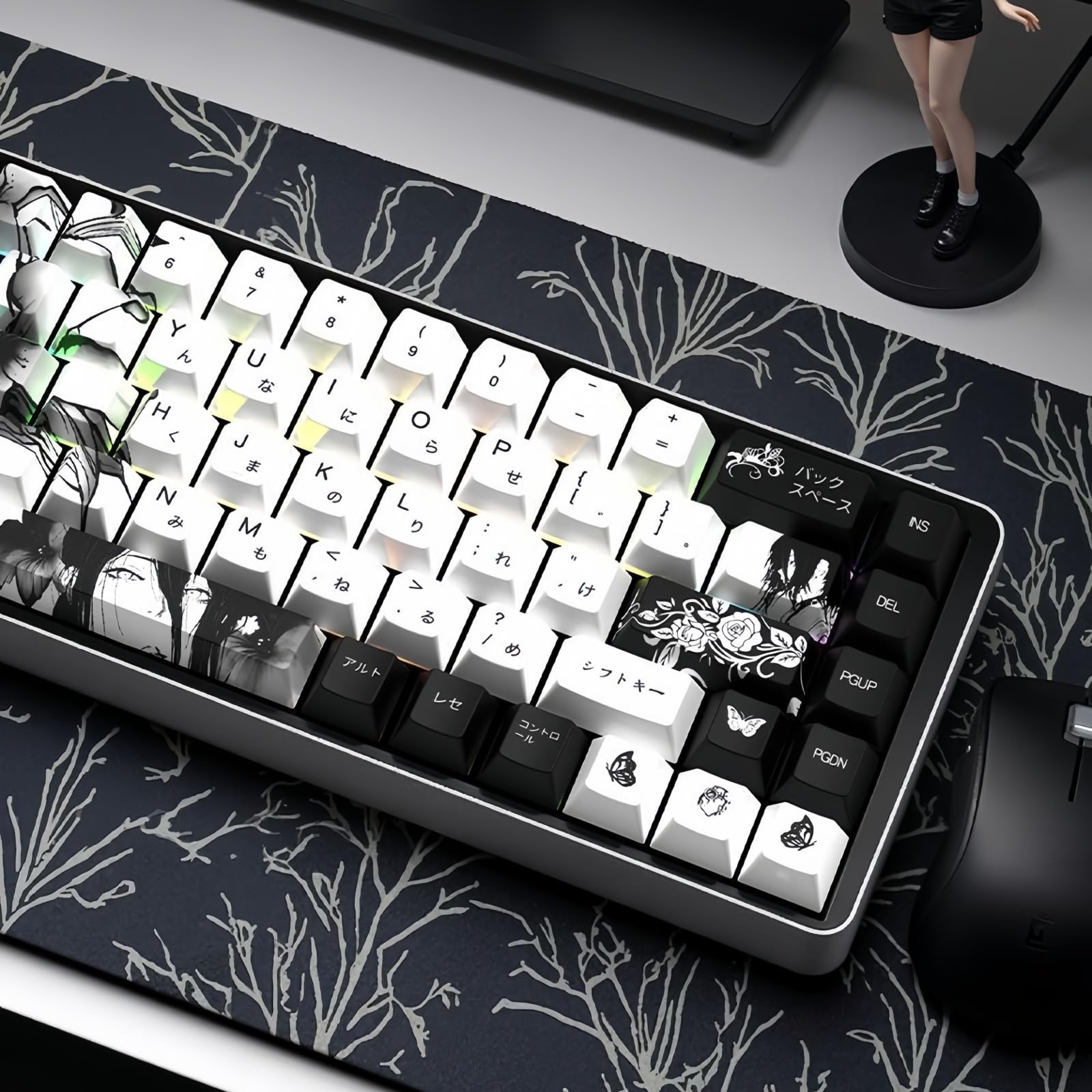 Amazon.co.jp: 2種類 チェンソーマン レゼ キーキャップ PBT 熱