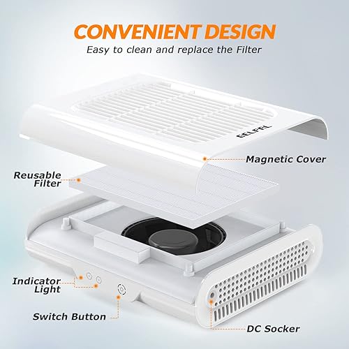 Miniatura 6 de Gelpal Kit profesional de uñas (incluye colector de polvo de uñas y taladro de uñas)