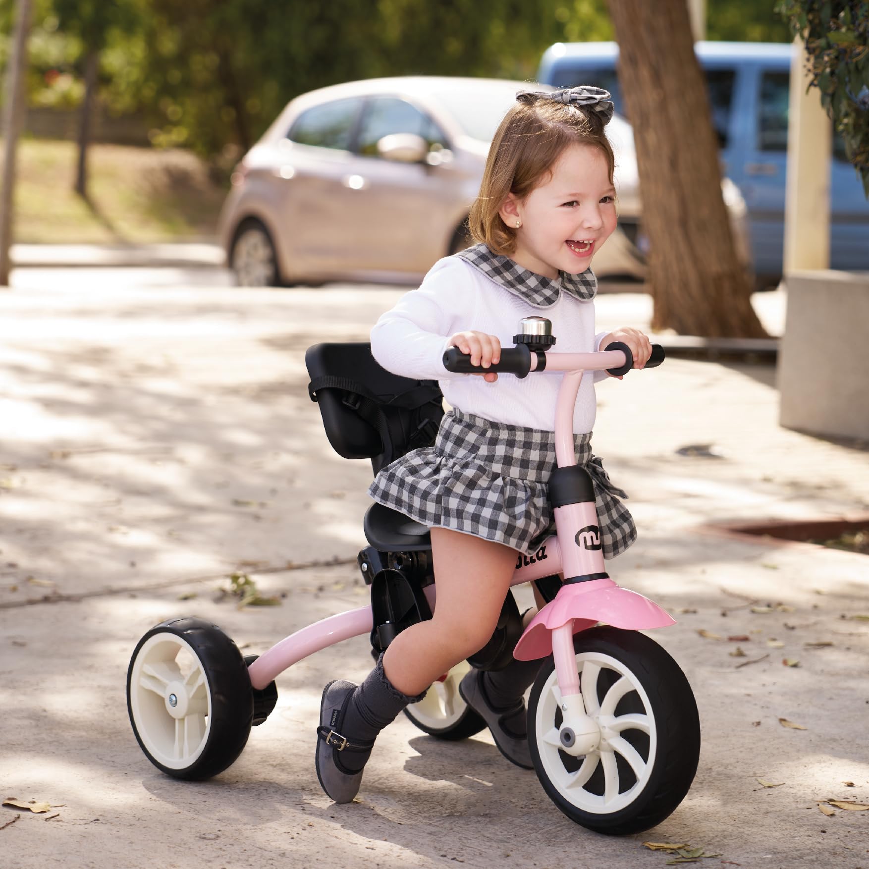 MS - Triciclo evolutivo per bambini 5 in 1 Volta - Bicicletta per bambini da 1 anno a 5 anni - Da Triciclo a Bicicletta con o senza pedali - Adattabile e trasformabile