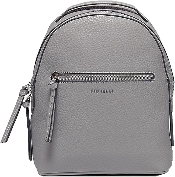 Fiorelli Women's Anouk Backpack, Stylish Small Backpack with Adjustable Straps & Pockets, Grey Faux Leather