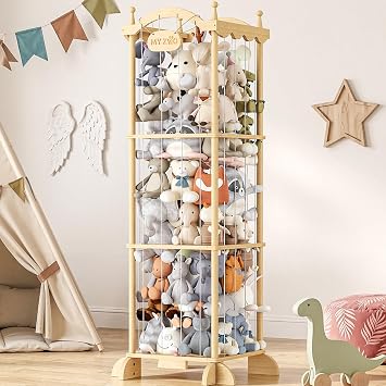 COSYLAND Stuffed Animal Storage Plushies Organizer for Kids Room