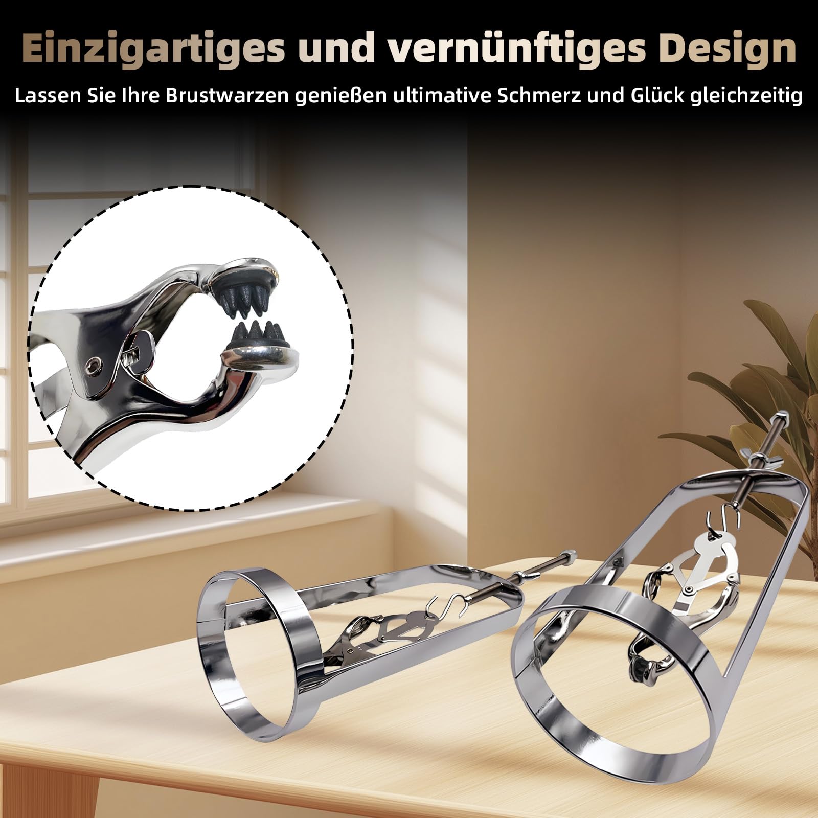 Pinces à Tétons étirer Le Mamelon Métal Ajustable Pinces à Tétons Mamelons Sexe Extrême Hommes Jouets Sexuels Pour Femmes Bdsms Jouets Durs (silver color)