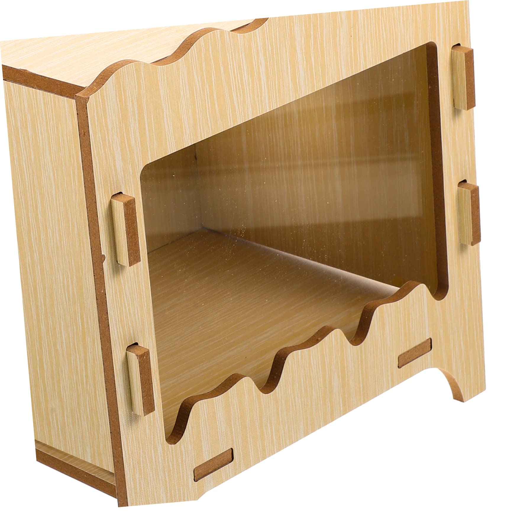 BESPORTBLE Maison pour Hamster en Bois, Boîte de Jeu Interactive et Nid Confortable pour Petits Animaux, Jouet de Cache Tuyau Hamster, Usage Intérieur et Extérieur
