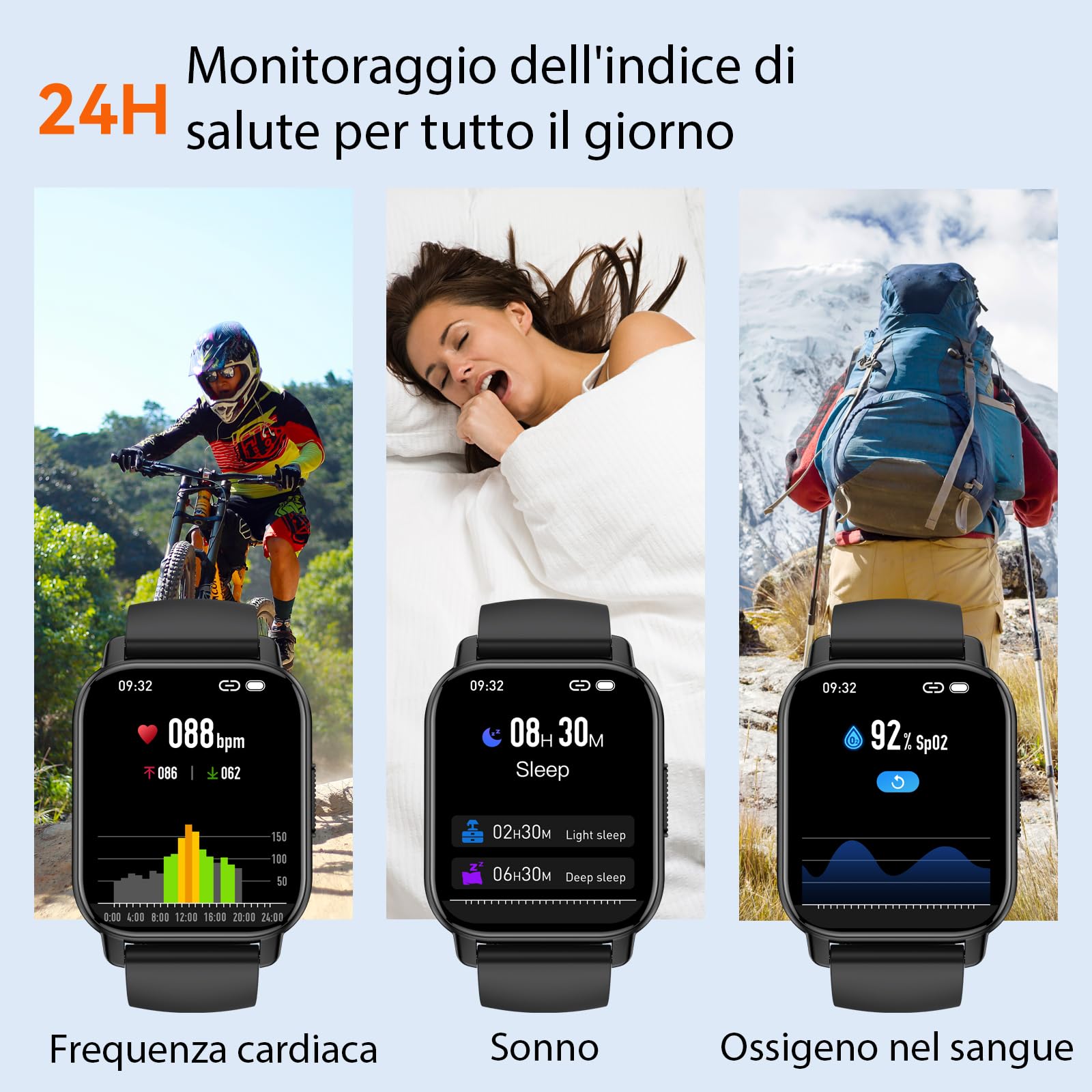 Smartwatch Uomo Donna, Nuove 1.85"Orologio Smartwatch con Chiamata Bluetooth,112+ Sportive Orologio Fitness con Sonno/Cardiofrequenzimetro/Contapassi, Impermeabil IP68 Smart Watch per iOS Android