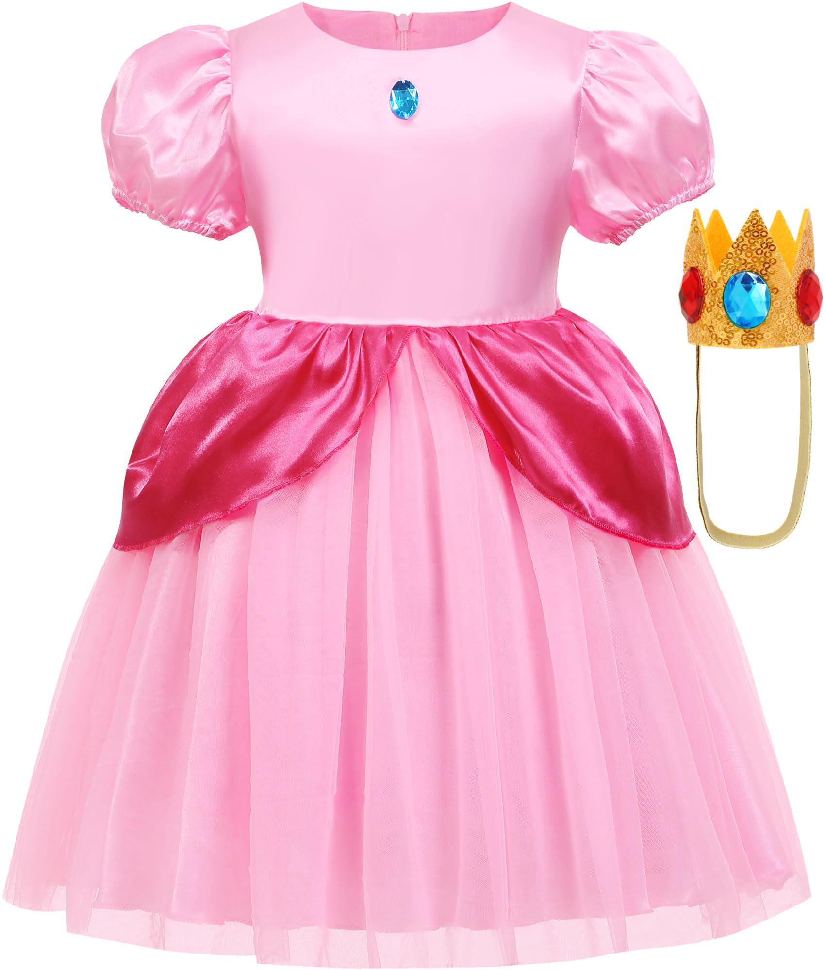 ICECUTE Princess Costumes for Toddler Girls,Princess Dress for Kids,Birthday Halloween Party Dresses Up Outfits