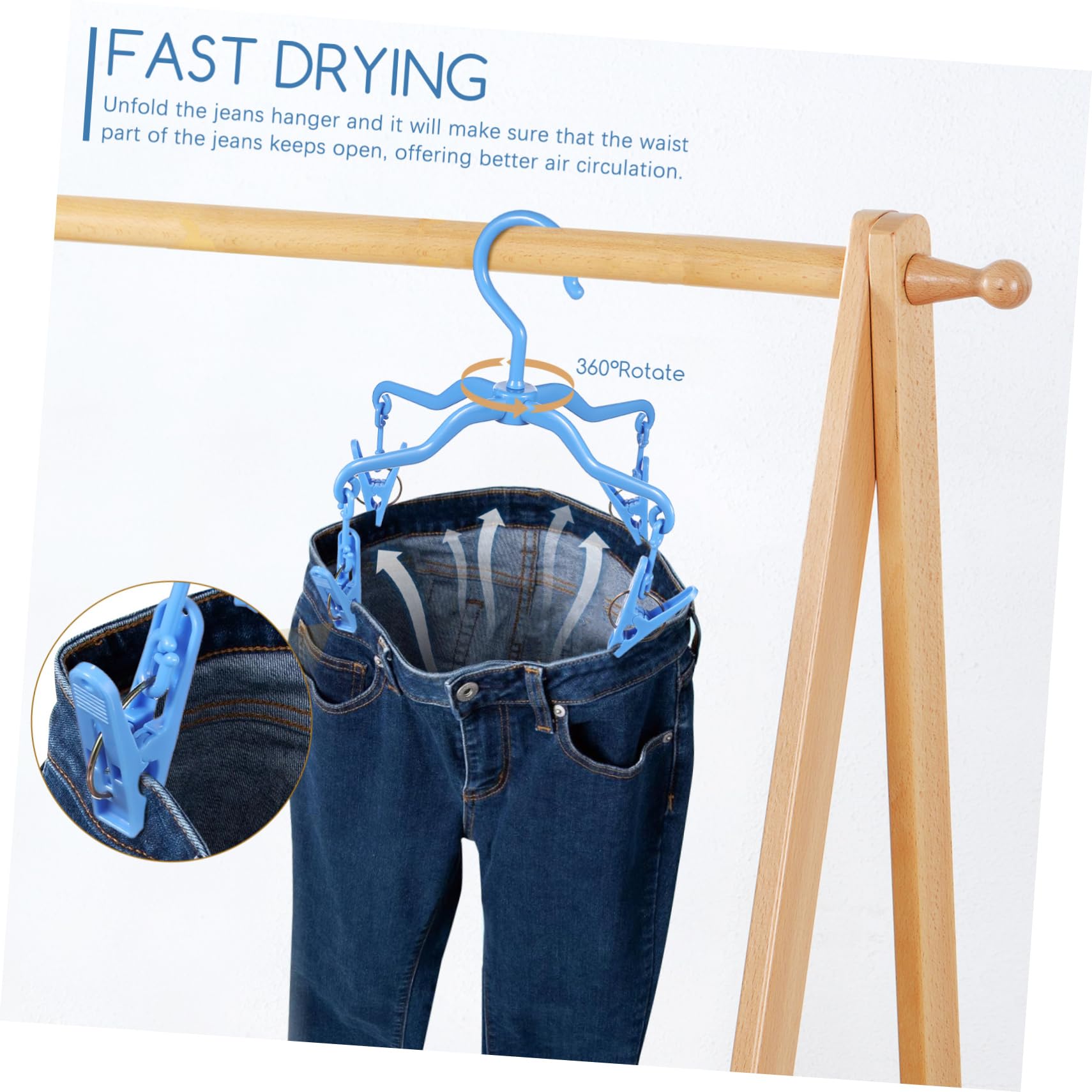 CHILDWEET 5pcs Coat Hanger Space Saving Hangers Bra Hanger Sock Hangers Folding Sock Hanger Clothing Drying Hangers Foldable Clip Hangers Collapsible Drying Rack Hangers with Clips Plastic