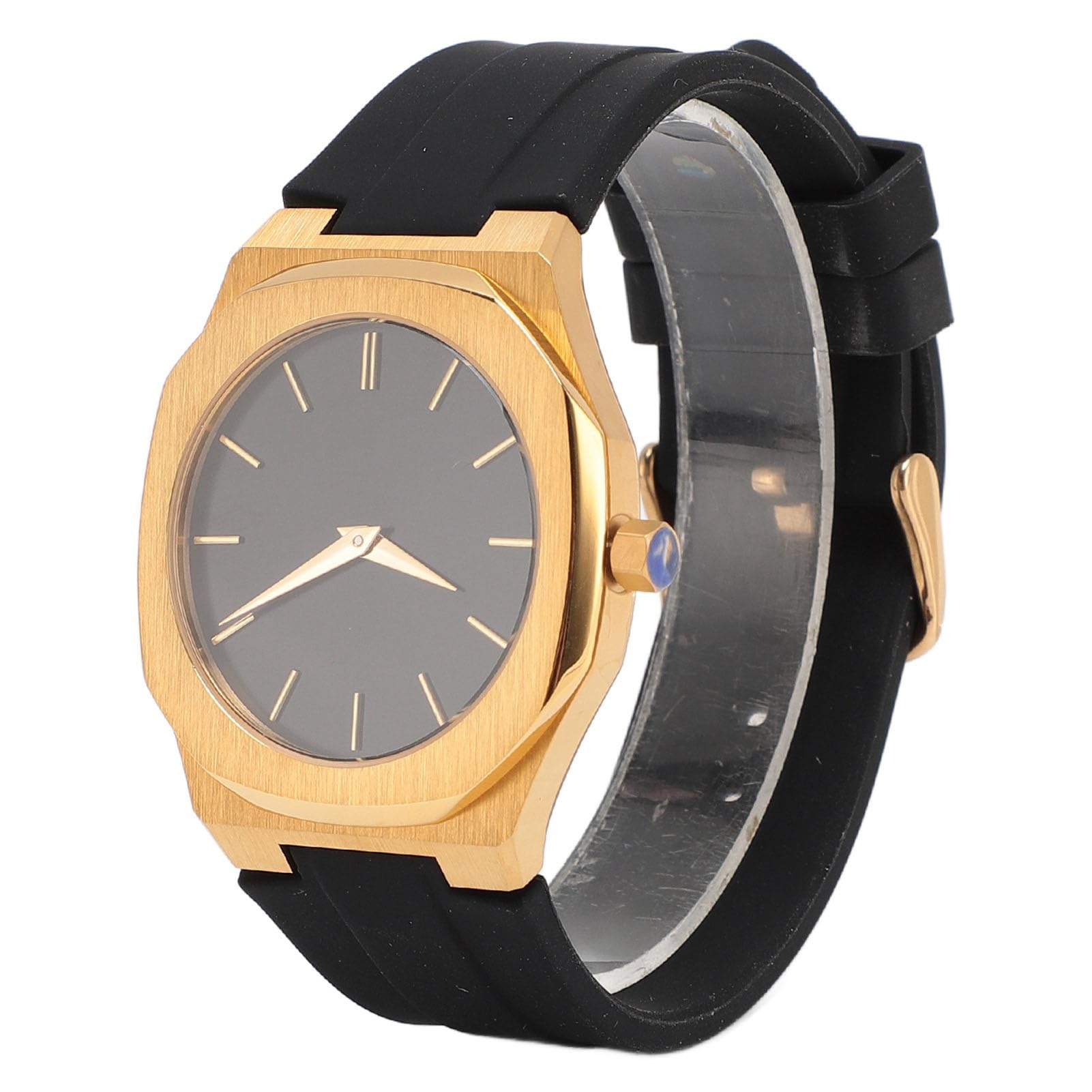 Pwshymi Reloj de Cuarzo, Diseño Delgado Resistente Al Agua de Acero