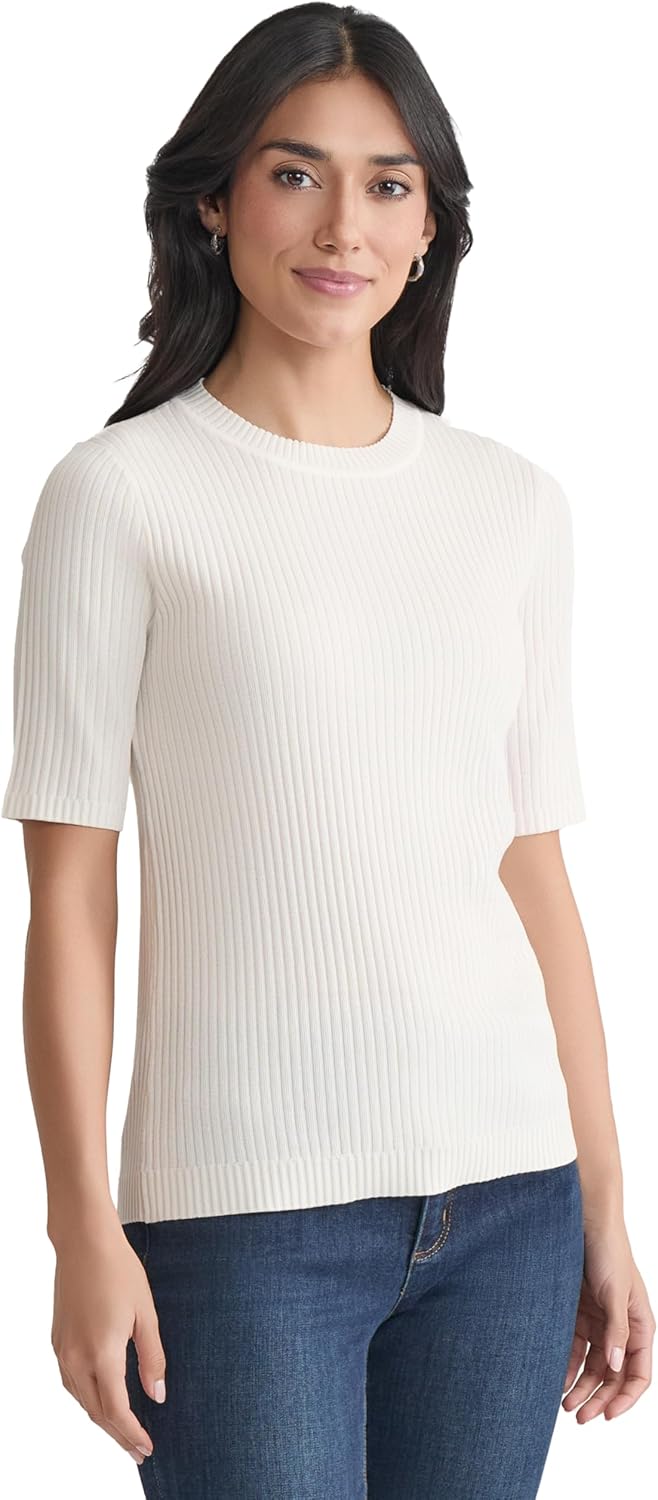 Jones New York Women's Short Sleeve Ribbed Top - Image 4