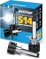 Par de Lâmpadas Automotivas Headlight S14 Nano H3 6000K 12V 3600LM Shocklight - SLL-140003