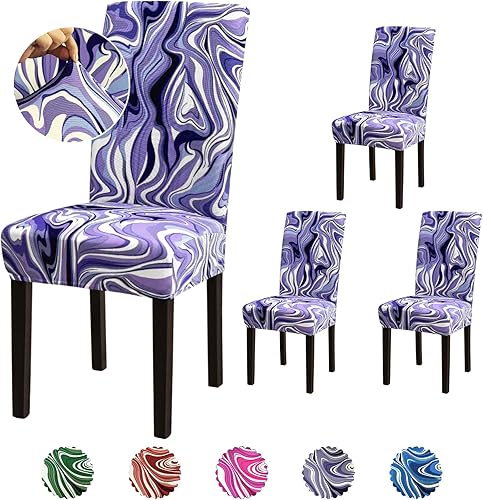 Vista 14 de Juego de 6 fundas para silla, fundas elásticas para sillas de comedor, extraíbles y lavables, para sillas de comedor, hotel, ceremonia, color gris