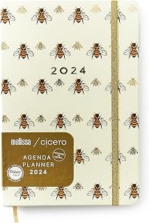 Agenda Planner Ciceros 2024 Melissa Semanal Anotações 14X21 Favo De Abelhas, Cicero
