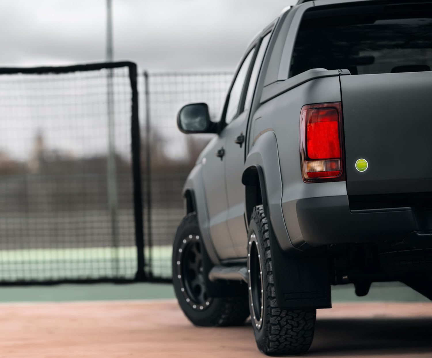 Tennis Ball Silver Plastic Emblem for Cars, Trucks, SUVs and All Auto | Universal Fit at 3.0" | Weatherproof | Made in the USA image 2