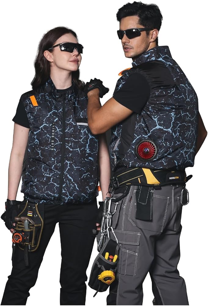 Amazon.co.jp: 空調マン 50V超高出力 空調作業服 夏用 ファン付き