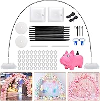 Vista 1 de Chamvis Kit de arco de globos con bomba de globo eléctrica, marco de soporte de arco de globos ajustable, cenadores de jardín: para bodas, baby