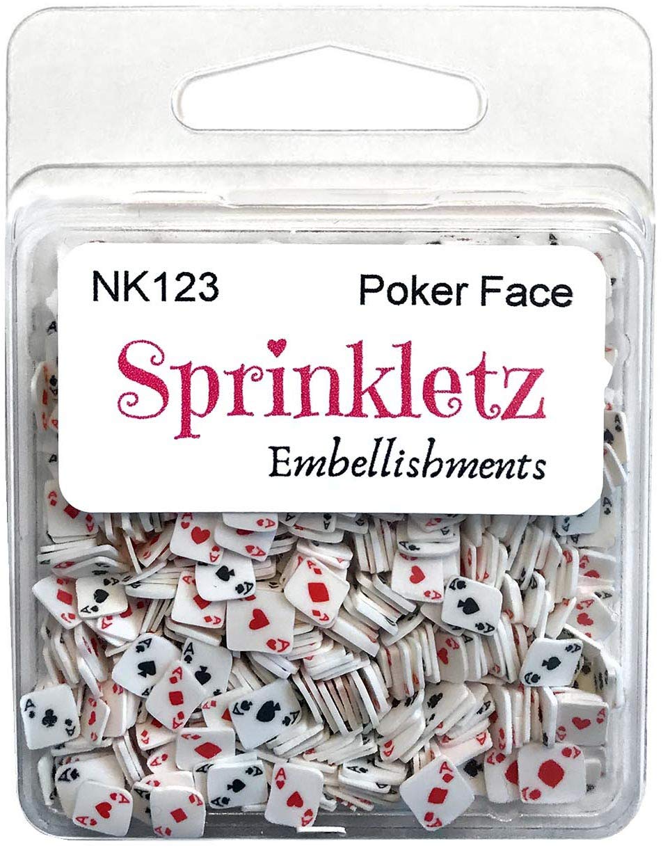Buttons Galore Poker Face 636074 Sprinklets Embellishment - 12G Pack