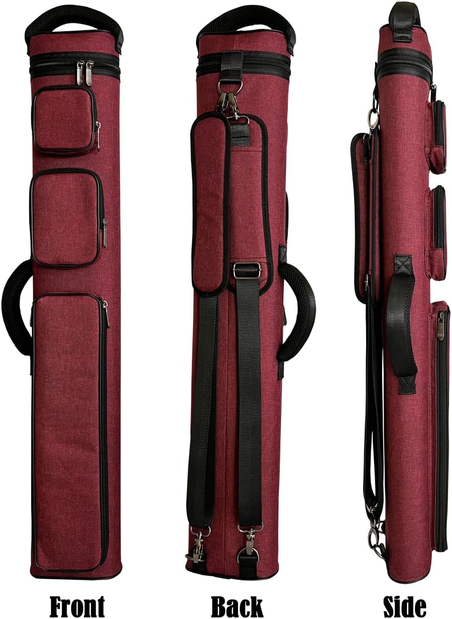 Champion 2X4,3x6 Nylon/Leatherette Billiard Pool Cue Stick Hard Carrying Case 4S2B, 6S3B