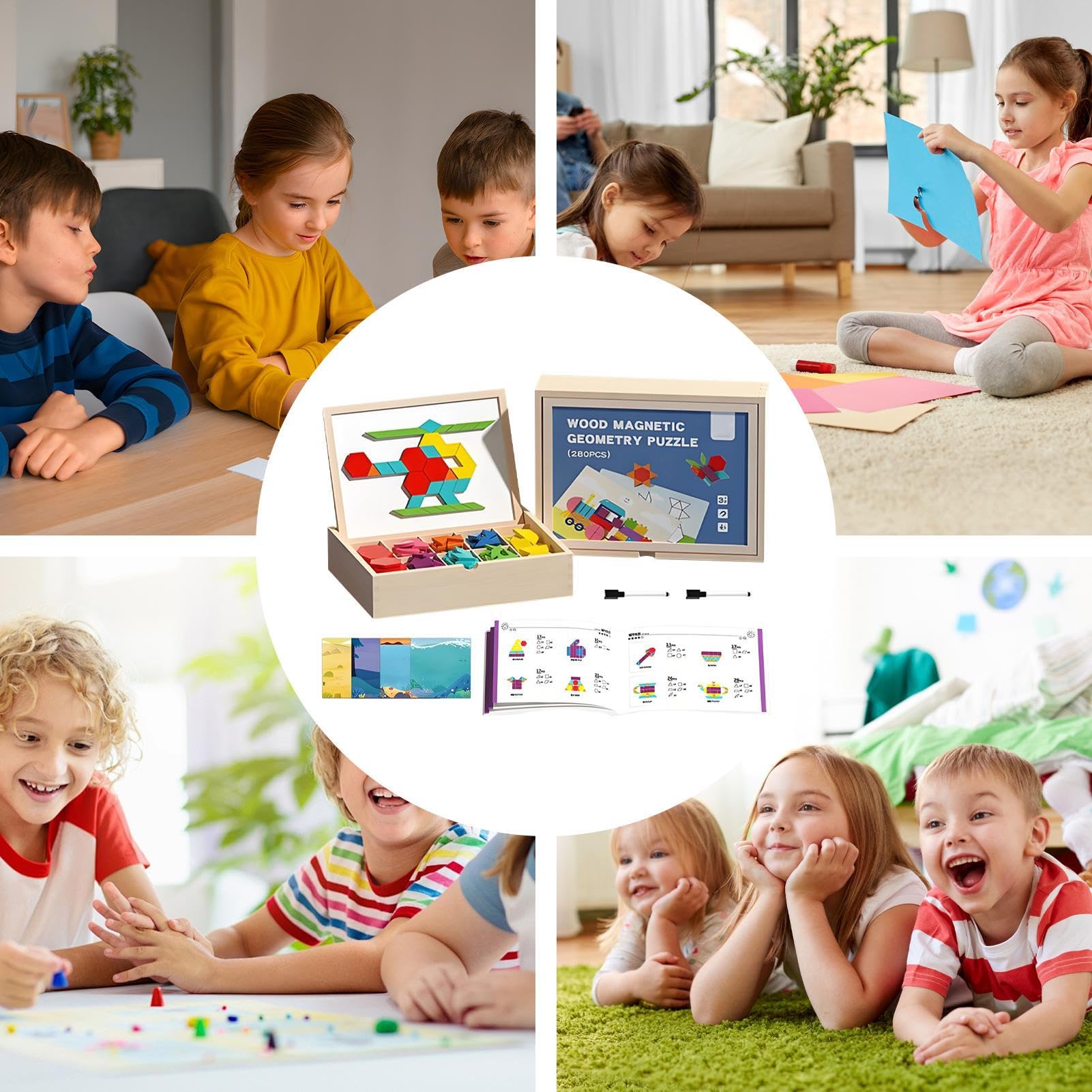 Juguete de de madera con imanes, juguete educativo interactivo y STEM | Bloques de construcción rompecabezas para niños para niños niñas adolescentes