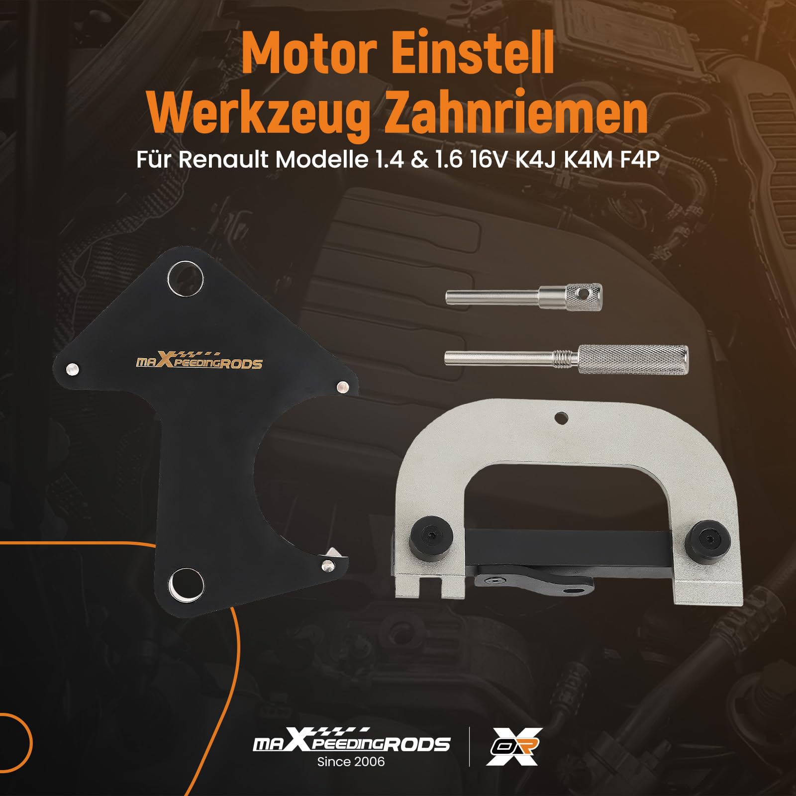 maXpeedingrods Herramienta ajuste motor para Renault 1.4 1.6 1.8 2.0 16V | Herramientas árbol levas para Laguna Clio Megane, para Espace Scenic MOT 1496 1490 1490-01 1054/861/863 1489 K4J K4M F4P F4R