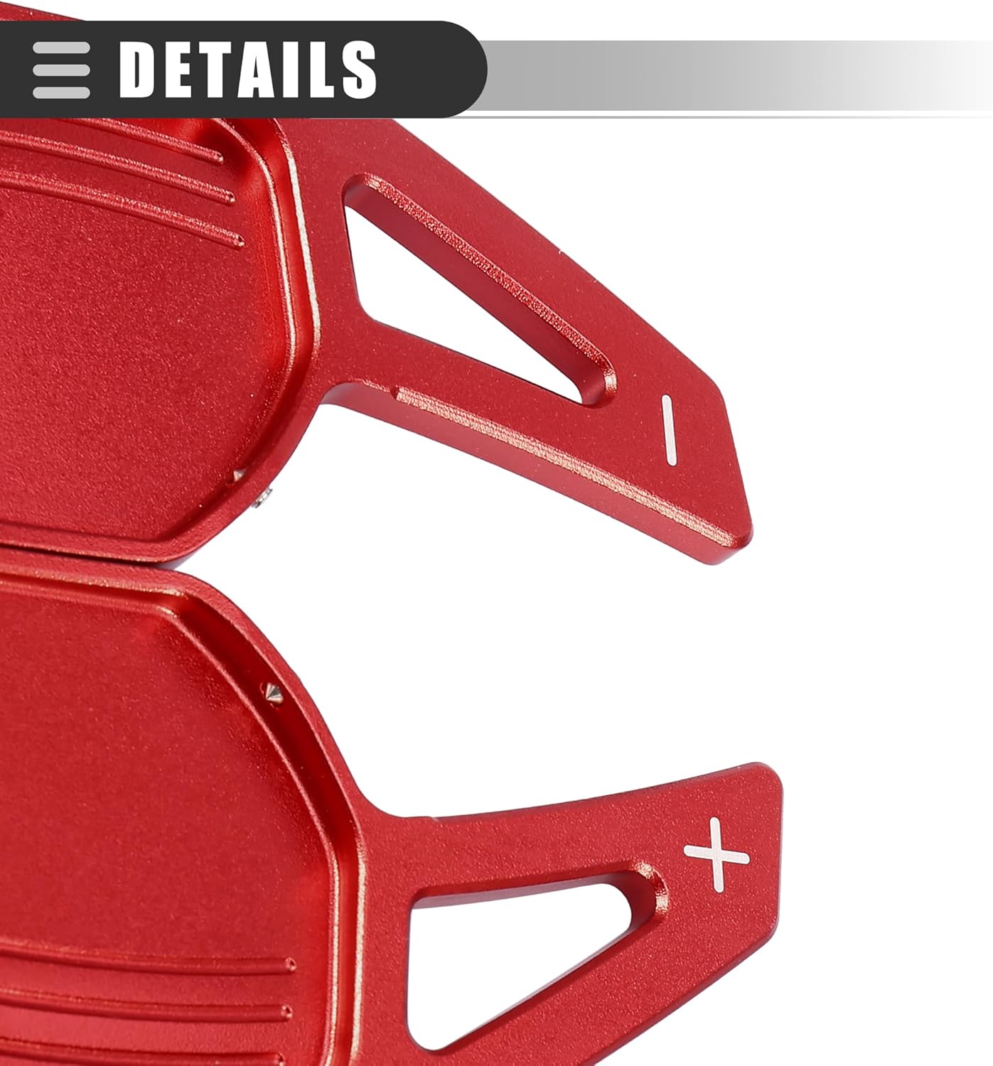 Motoforti Steering Wheel Shift Paddle Shifter Extension Cover,for Audi Q5 2013-2017,Aluminum Alloy,Red,2pcs