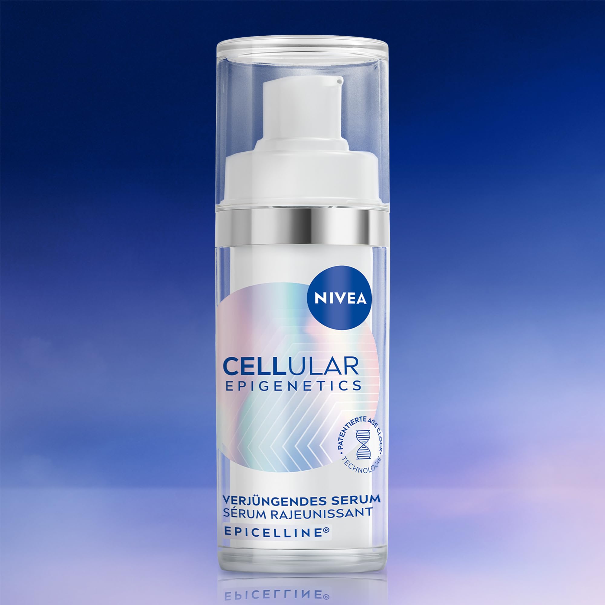 NIVEA Cellular Epigenetics Verjüngendes Serum mit EPICELLINE, setzt das Hautalter in 2 Wochen zurück, revolutionäre Gesichtspflege mit 3 Arten Hyaluronsäure (30 ml)