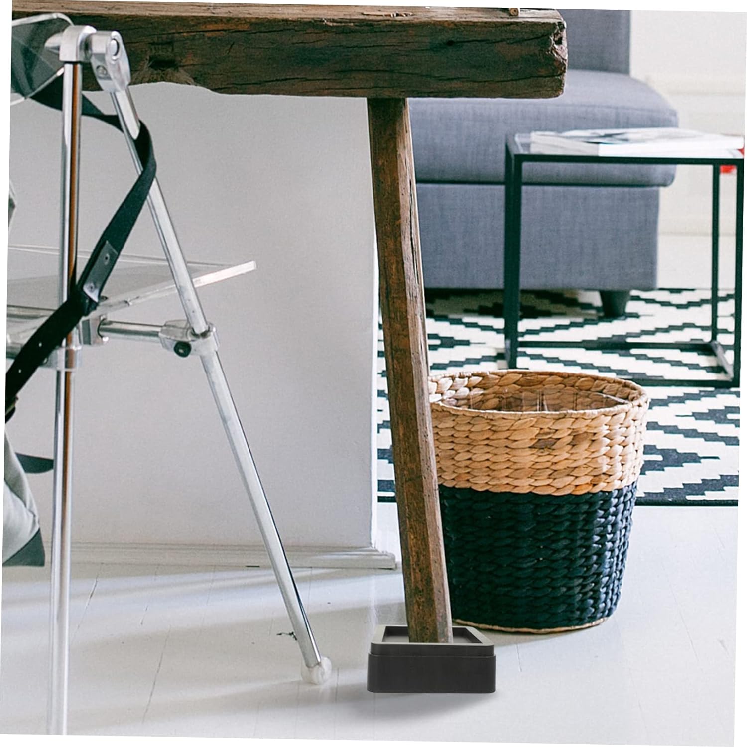 ABOOFAN 4pcs Adjustable Bed Risers Furniture Pad Bed Frame Riser Blocks Non-Slip for Floor Protection for Home Hotel