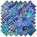 Kaffe Fassett Collective PLUM BLUE BEAUTIES Precut 5-inch Cotton Fabric Quilting Squares Charm Pack Assortment Westminster Fibers