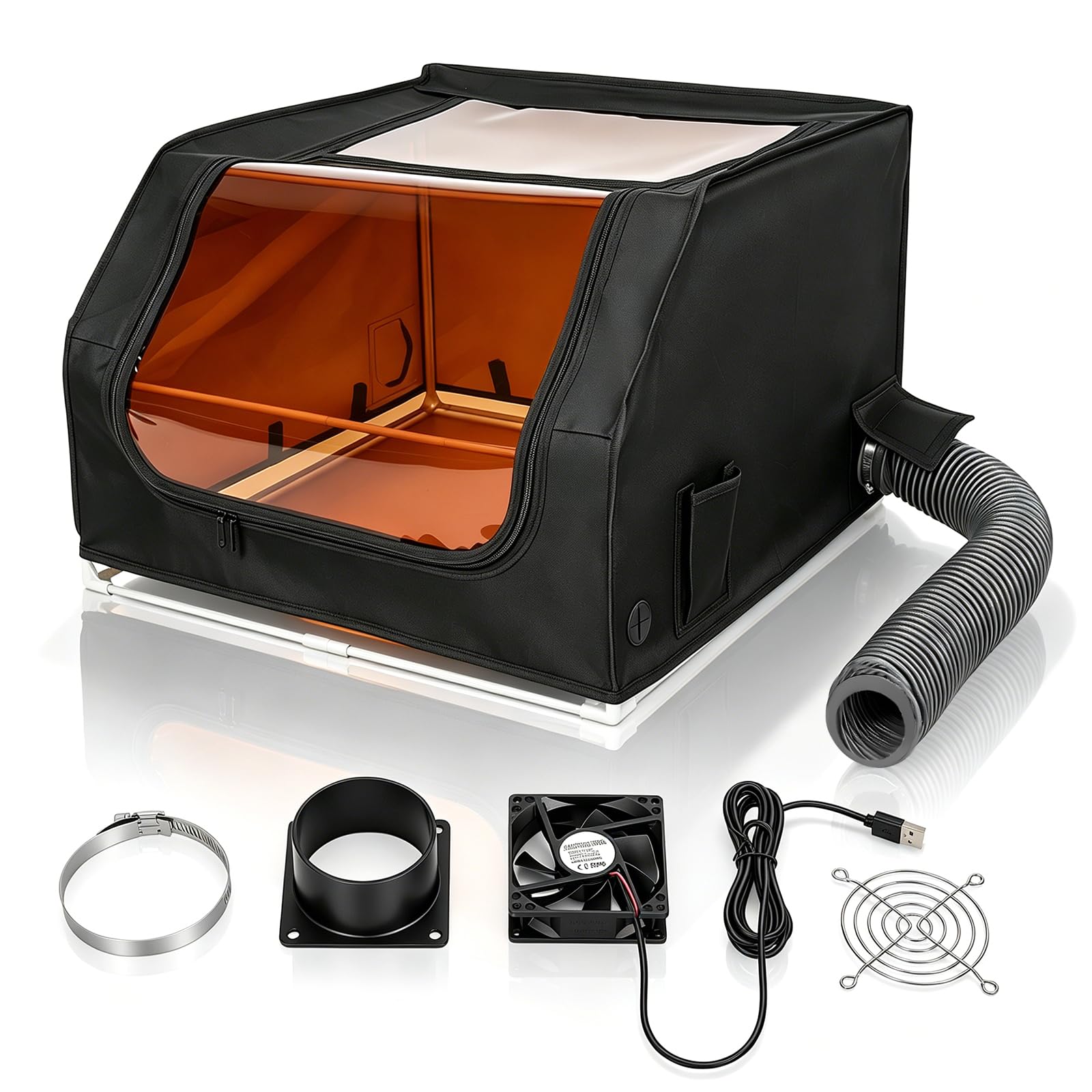 Carcasa Para Grabado Láser, Carcasa Para Impresora 3D Para Grabador De 720 X 700 X 400 Mm Plegable Con Extractor Y Conducto Para La Mayoría De Las Máquinas De Corte Láser