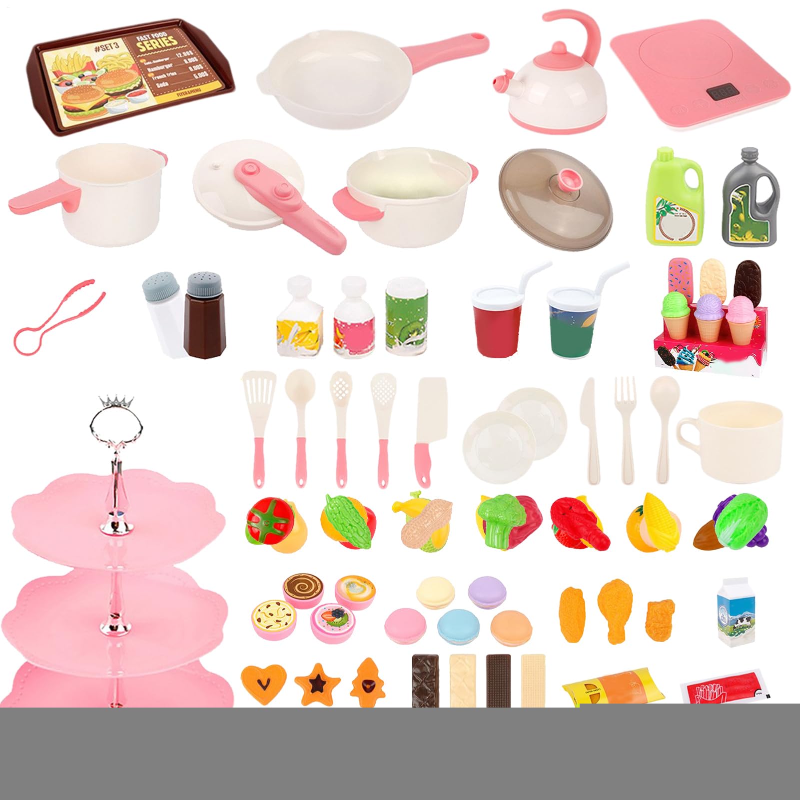 Set Cottura Finta Giocattolo Set Cucina Giocattolo Per Bambini | Set Cucina per Piccoli Cuochi Compleanno Natale Festa
