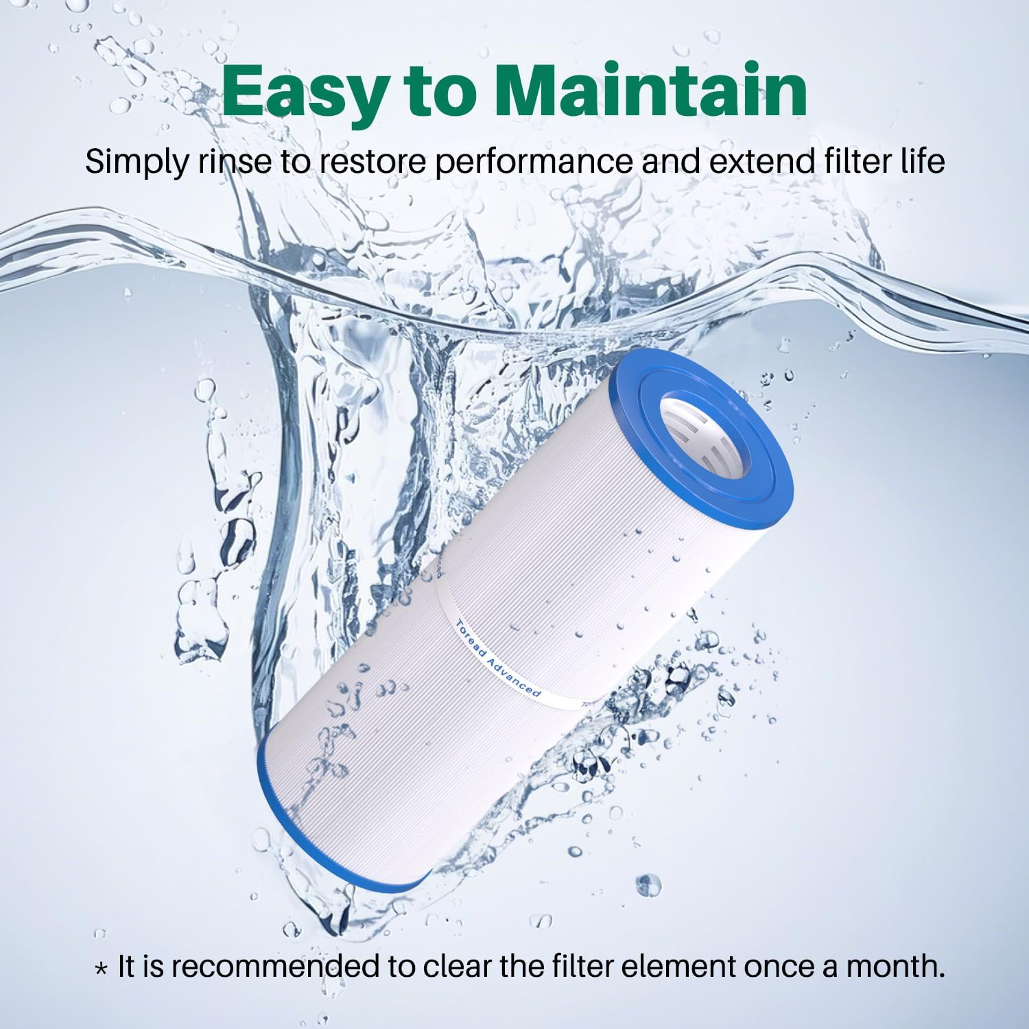 TOREAD TRF-4950 Spa Filter Replaces Unicel C-4950, Pleatco PRB50-IN, Guardian 413-212-02, Filbur FC-2390, 373045, 03FIL1600, 17-2380, Jacuzzi J210/J220/J235/J245/J275, 5X13 Hot Tub Filter, 1Pack - Image 6