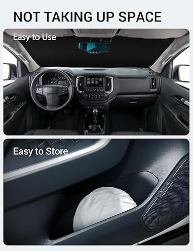 Vista 978 de Proadsy Parasol para parabrisas para BMW X1 F48 2016-2022 de 4 capas plegable, protector de parasol frontal que bloquea los rayos UV y mantiene