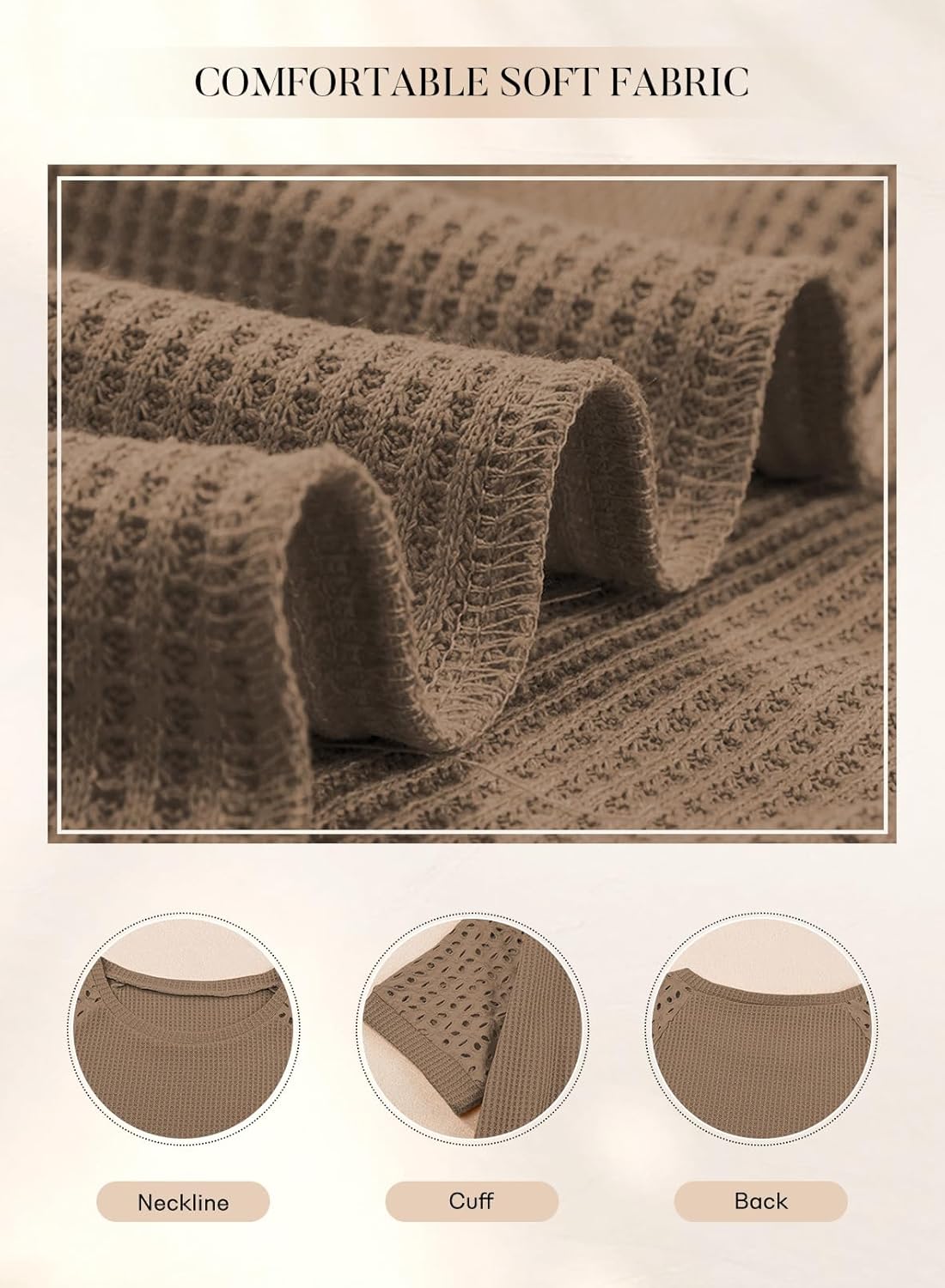 SHEWIN Women's Waffle Knit Tops Summer Business Casual Dressy Shirts 2026 - Image 5