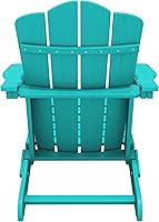 Vista 67 de KINGYES - Silla Adirondack plegable, sillas de patio de polietileno de alta densidad para todo tipo de clima, silla de césped con textura de madera