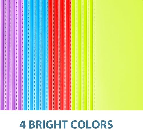 Miniatura 5 de Paquete de 16 carpetas resistentes de 3 bolsillos con puntas, carpetas de plástico con bolsillo frontal transparente, para papel tamaño carta,