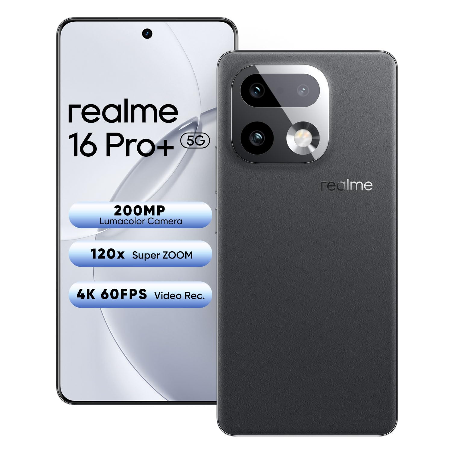 realme 16 Pro+ 5G Smartphone 12+256GB Grey, 144Hz AMOLED Display, 7000mAh Battery, 80W SuperVOOC, 200MP Periscope Primary Camera 50MP Front Camera, Snapdragon 7 Gen 4, IP69-image-20