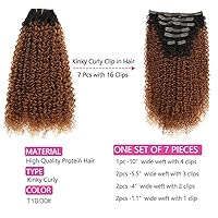 Vista 3 de BHF - Extensión de cabello rizado de 26 pulgadas, con clip de doble trama de 4.94 onzas, resistencia al calor, extensión de cabello sintético