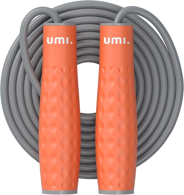 Amazon Brand - Umi - Weighted Skipping Rope Thick 7mm, Adjustable Handles, Heavy Jump Rope for Fitness Workouts Fat Burning, adults