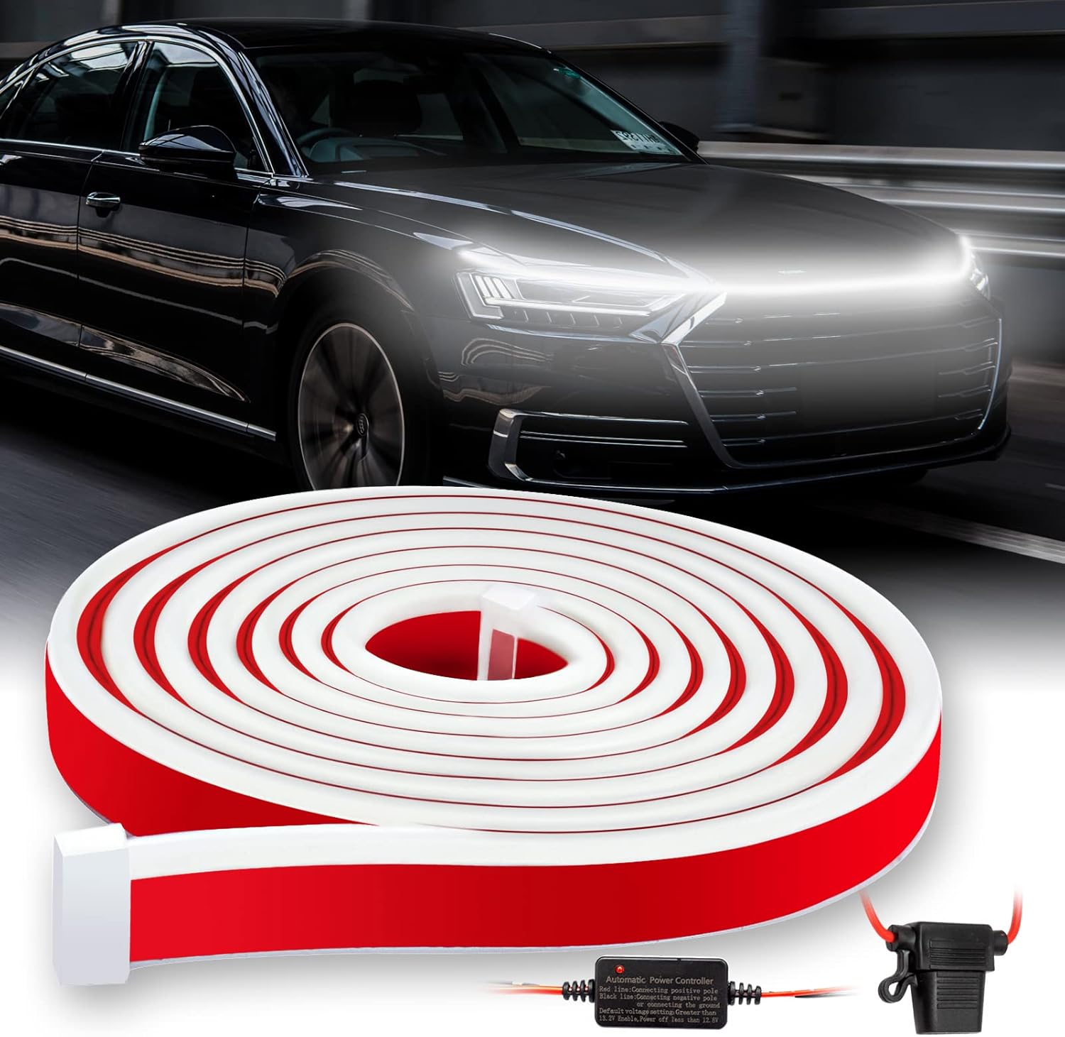 Car Hood Light Strip,70 Inches AccFree Dynamic Car LED