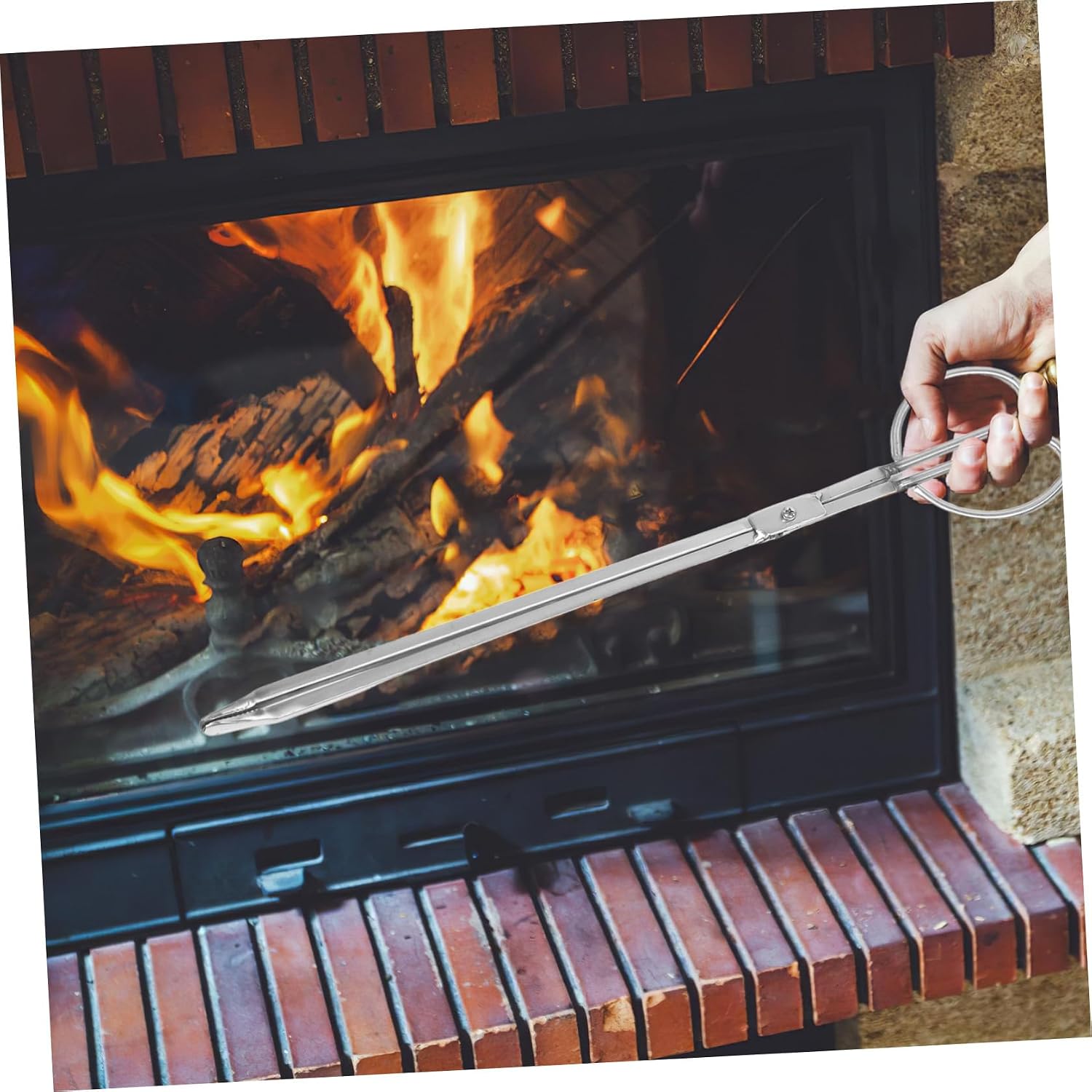 Stainless Steel Fire Pit Tong Poker for Campfire Xmas