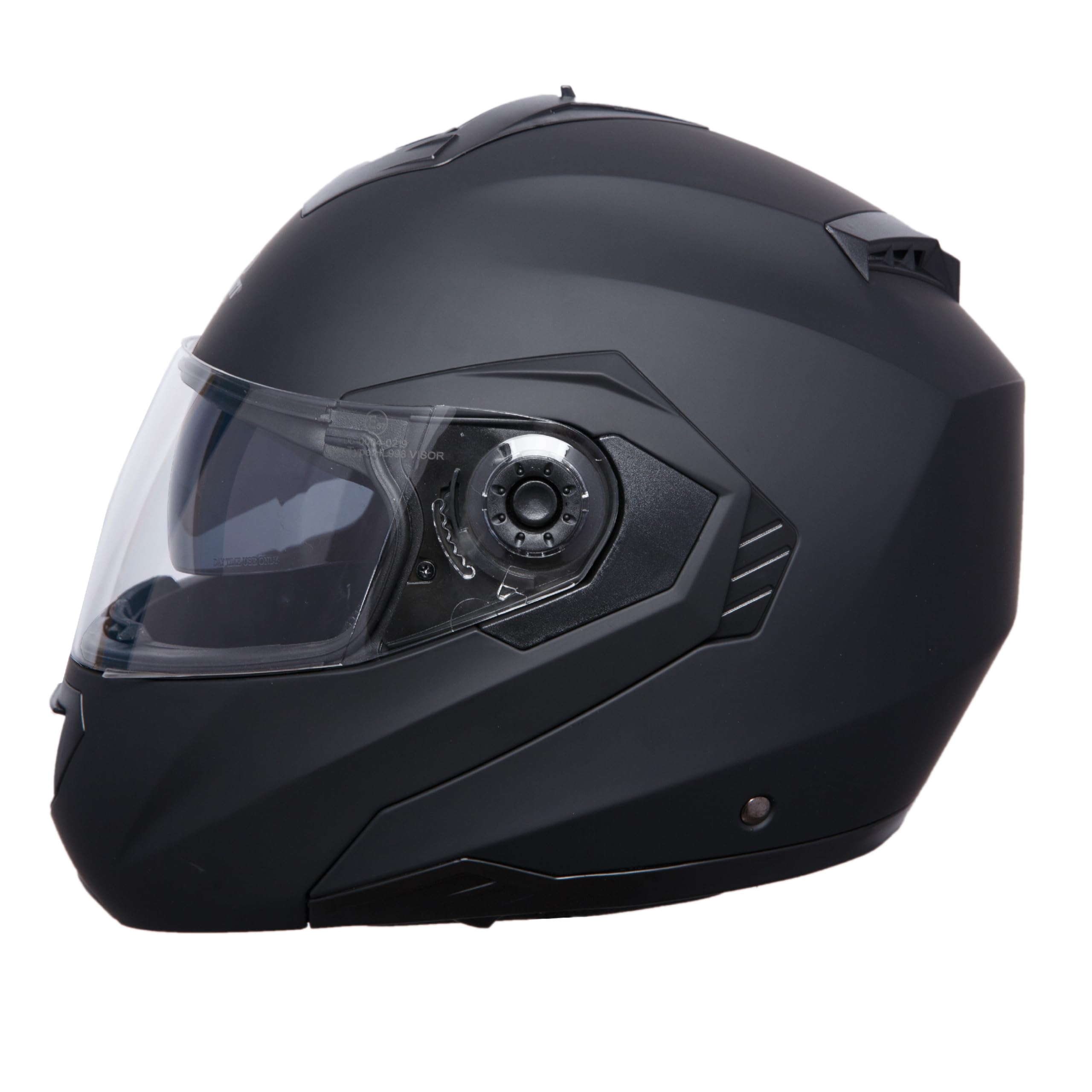 PROANTI Motorradhelm Klapphelm modularer Motorrad Helm mit Visier- und integriertem Sonnenschutz Schwarz
